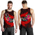 Chuuk Men's Tank Top - Polynesian Hook And Hibiscus (Red) - Polynesian Pride