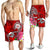 Hawaii Polynesian Men's Shorts - Hawaii Seal With Turtle Plumeria (Red) - Polynesian Pride