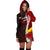 Tokelau Polynesian Hoodie Dress - Coat Of Arm With Hibiscus - Polynesian Pride