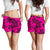 Polynesian Turtle Palm And Sea Pebbles Pink Women's Short - Polynesian Pride