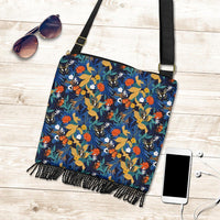 Hawaii Tropical Buttterfly And Flower Crossbody Boho Handbag - Polynesian Pride