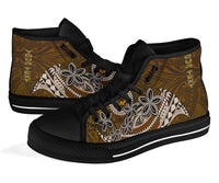 Pohnpei Custom Personalised High Top Shoes - Polynesian Boar Tusk - Polynesian Pride