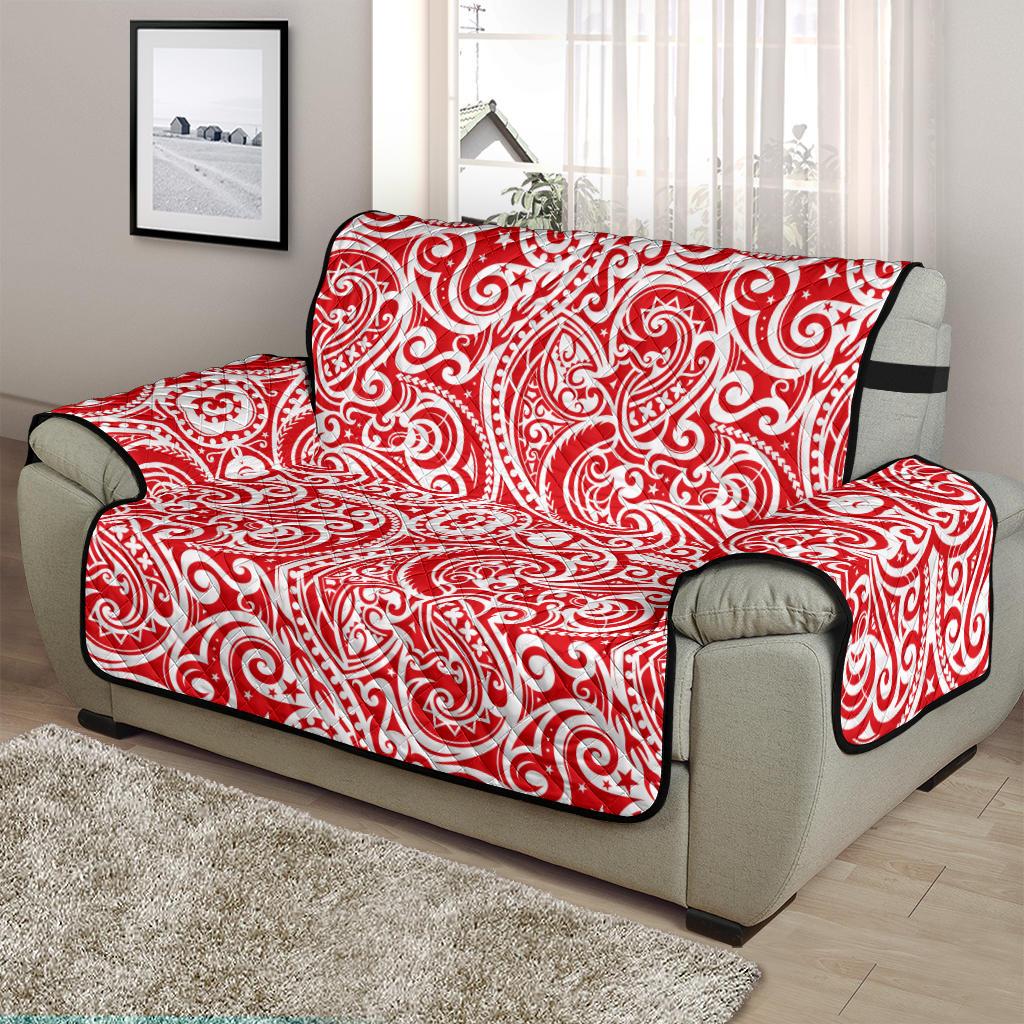 Tonga Chair Sofa Protector - Red Color Patterns - Polynesian Pride