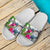 Marshall Islands Custom Personalised Slide Sandals White - Turtle Plumeria Banana Leaf Crest - Polynesian Pride