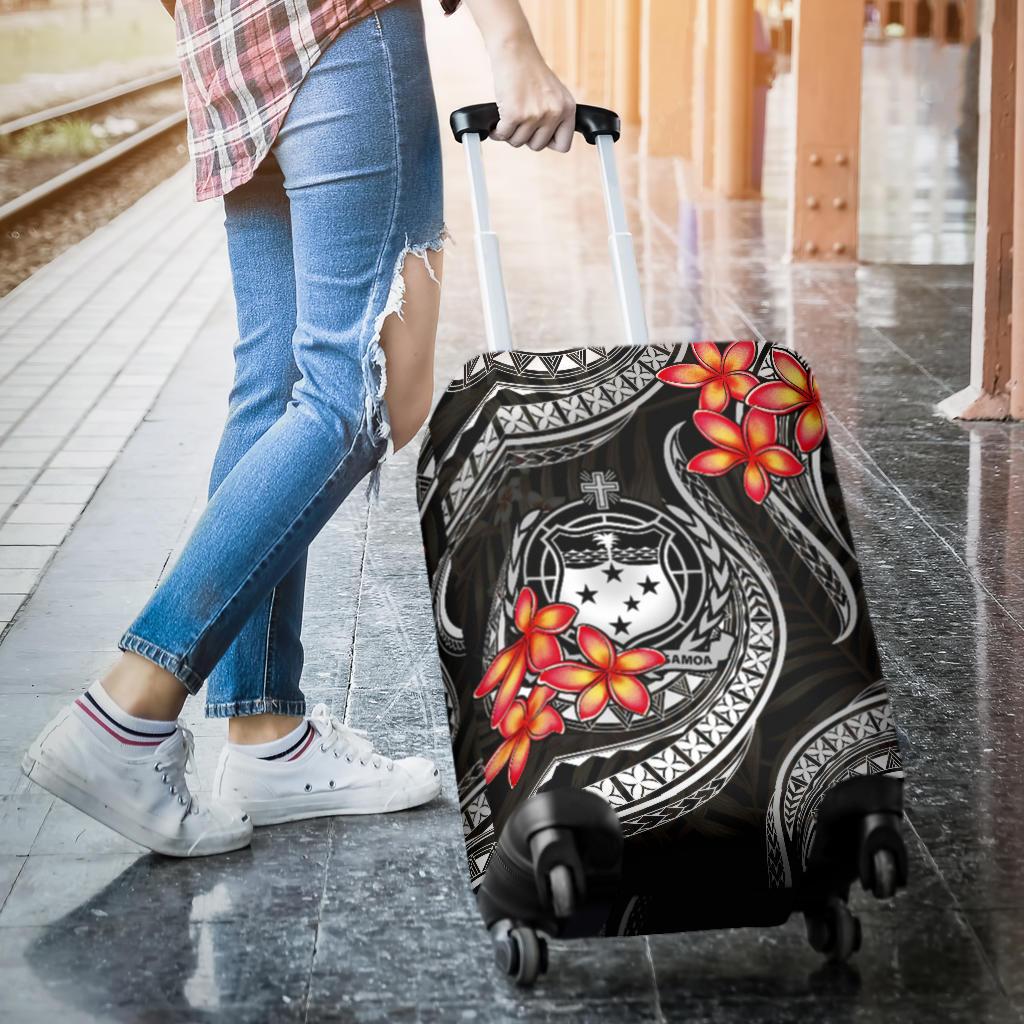 Samoa Polynesian Luggage Covers - White Plumeria - Polynesian Pride