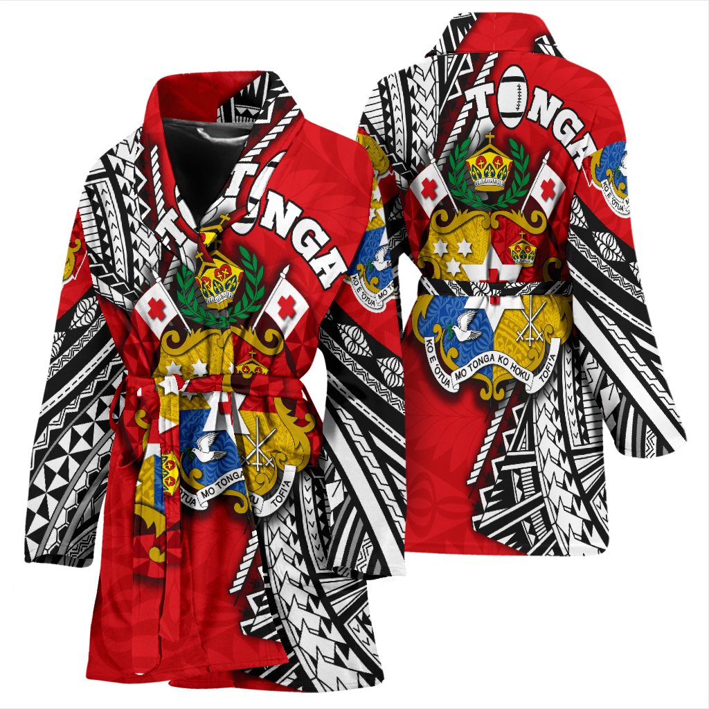 Tonga Rugby Women Bath Robe Polynesian Style Pinwheel - Polynesian Pride