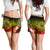 American Samoa Polynesian Women's Shorts - Humpback Whale with Tropical Flowers - Polynesian Pride