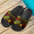 Fiji Slide Sandals - Turtle Hibiscus Pattern Reggae - Polynesian Pride