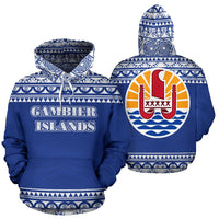 Gambier All Over Hoodie Polynesian Hoodie Style Unisex White - Polynesian Pride