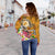 FSM Custom Personalised Women's Off Shoulder Sweater - Turtle Plumeria (Gold) - Polynesian Pride