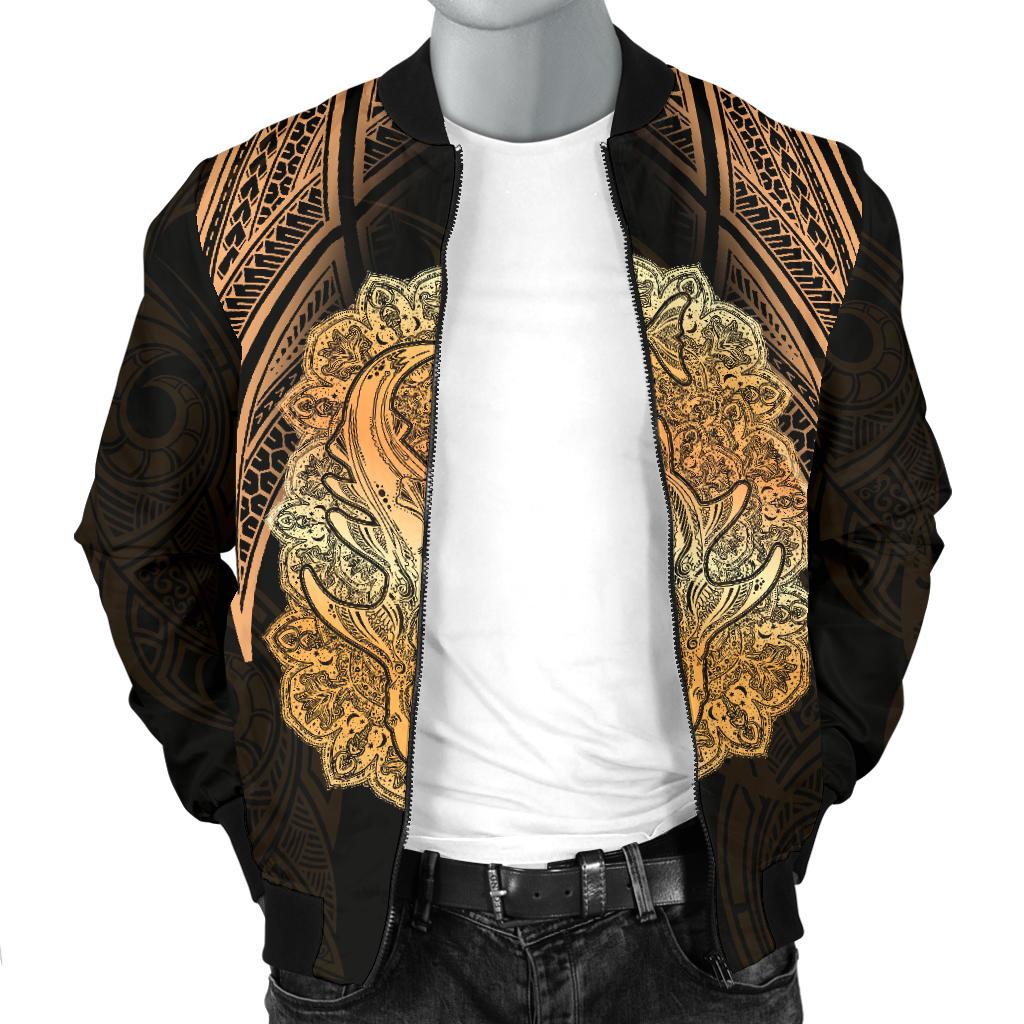 Wild Shark Polynesian Men's Bomber Jacket - Polynesian Pride