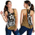 Chuuk Micronesia Women's Racerback Tank Gold - Turtle With Hook Gold - Polynesian Pride