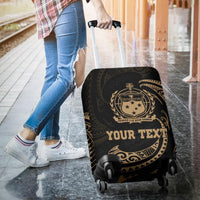 Samoa Polynesian Custom Personalised Luggage Covers - Gold Tribal Wave - Polynesian Pride