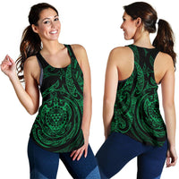 Polynesian Hawaii Women's Racerback Tank - Green Turtle Tribal - Polynesian Pride