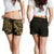 New Zealand All Over Print Women's Shorts, Maori Polynesian Tattoo Gold - Polynesian Pride