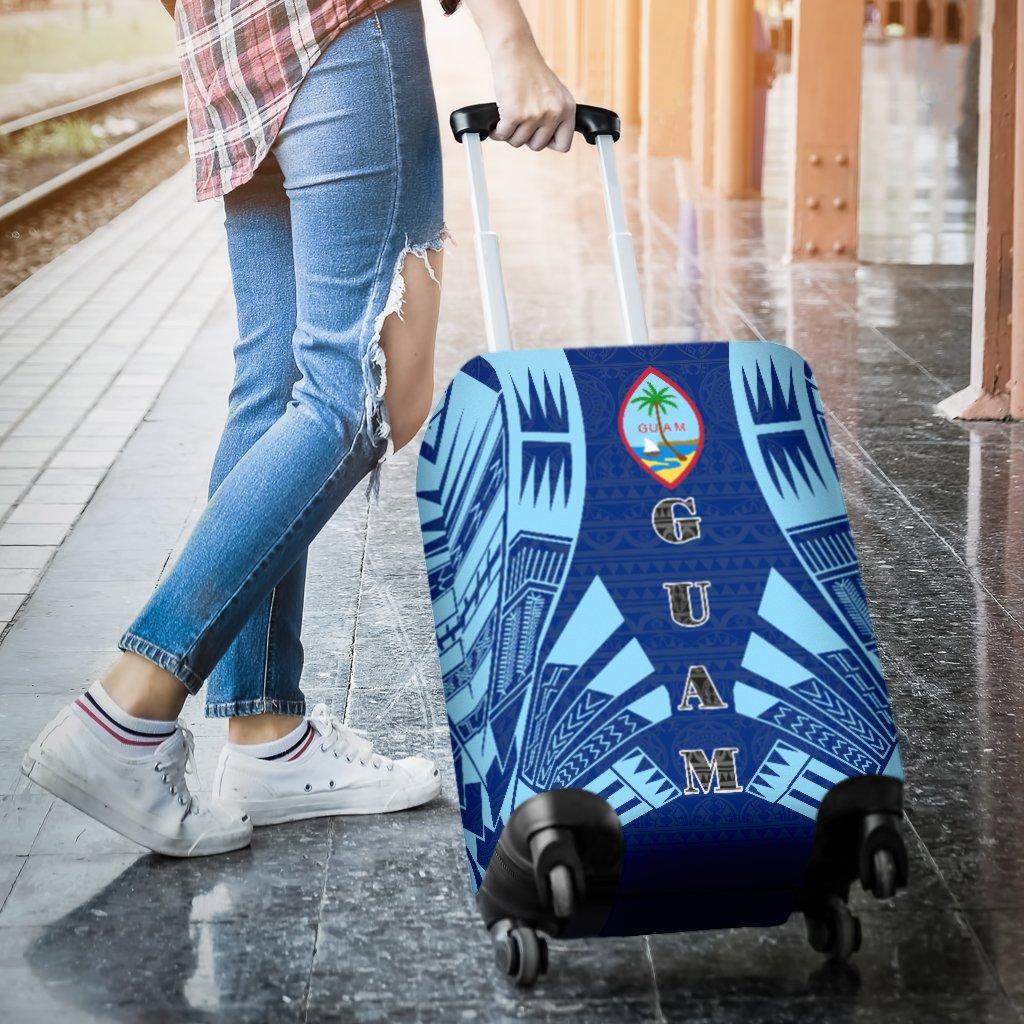 Guam Luggage Cover - Polynesian Tattoo Flag - Polynesian Pride