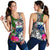 Samoa Women's Racerback Tank White - Turtle Plumeria Banana Leaf - Polynesian Pride