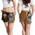 Polynesian Hawaii Women Shorts Gold - Turtle with Hook Women GOLD - Polynesian Pride