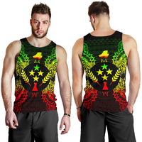 Kosrae Polynesian Men Tank Top Map Reggae - Polynesian Pride