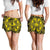 Polynesian Plumeria Mix Yellow Black Women's Short - Polynesian Pride