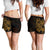 Polynesian Hawaii Women's Shorts - Kanaka Maoli Gold Turtle - Polynesian Pride