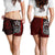 Chuuk Micronesia Women's Shorts Red - Turtle With Hook Women Red - Polynesian Pride