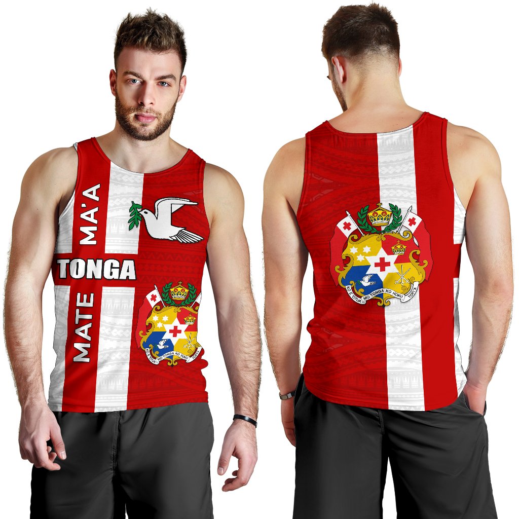Tonga Rugby Men Tank Top Mate Ma'a - Polynesian Pride