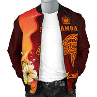 Samoa Men's Bomber Jacket - Tribal Tuna Fish - Polynesian Pride
