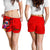 Samoa Polynesian Women's Shorts - Floral With Seal Red Women Red - Polynesian Pride