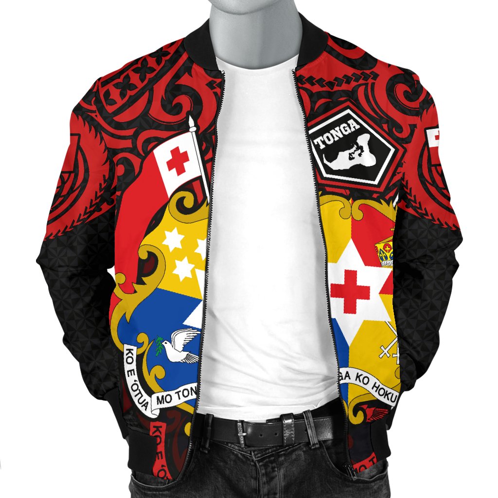 Tonga Men's Bomber Jacket - Tongan Pride - Polynesian Pride