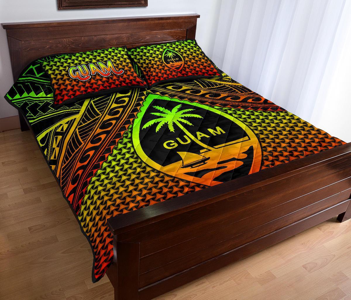 Polynesian Guam Quilt Bed Set - Reggae Vintage Polynesian Patterns - Polynesian Pride