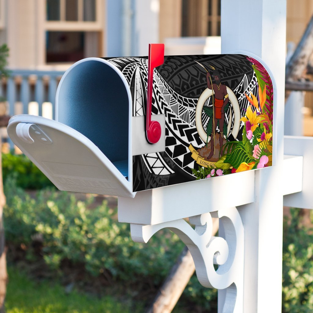 Vanuatu Mailbox Cover - Custom Personalised Tropical Flowers Style - Polynesian Pride