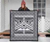 Hawaii Polynesian Mauna Kea Premium Quilt White - Polynesian Pride