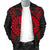 French Polynesia Polynesian Men's Bomber Jacket Map Red - Polynesian Pride