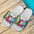 Guam Custom Personalised Slide Sandals White - Turtle Plumeria Banana Leaf - Polynesian Pride