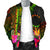 Cook Islands Polynesian Men's Bomber Jacket - Hibiscus and Banana Leaves - Polynesian Pride