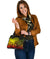 Chuuk Shoulder Handbag - Humpback Whale with Tropical Flowers (Yellow) - Polynesian Pride