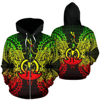 Vanuatu Polynesian All Over Zip up Hoodie Map Reggae Unisex Reggae - Polynesian Pride