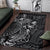 Fiji Area Rugs Turtle Hibiscus Black - Polynesian Pride