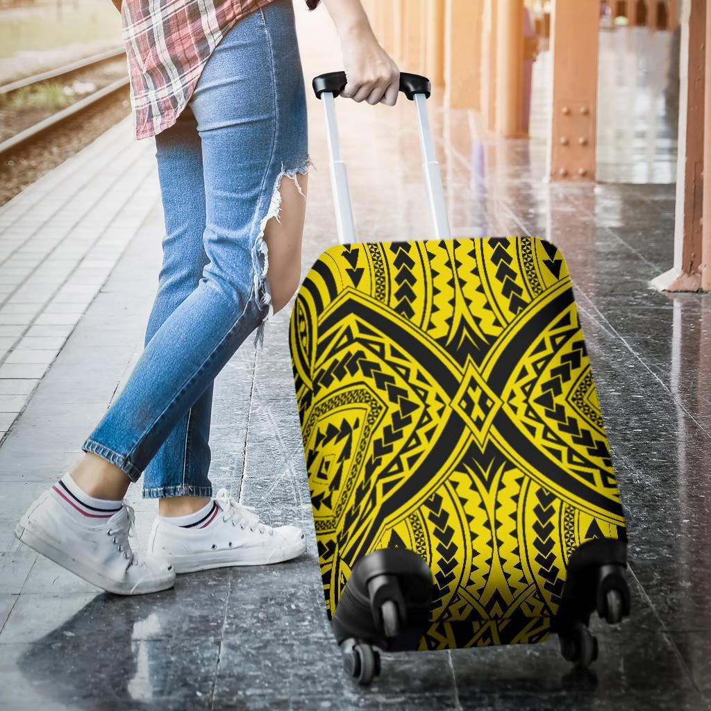 Polynesian Tradition Yellow Luggage Covers - Polynesian Pride