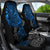 American Samoa Car Seat Covers - American Samoa Seal Blue Turtle Gray Hibiscus Flowing - Polynesian Pride