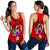 Vanuatu Polynesian Custom Personalised Women's Racerback Tank - Floral With Seal Red - Polynesian Pride