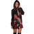 Hawaii Polynesian Hoodie Dress - Turtle With Blooming Hibiscus Red - Polynesian Pride