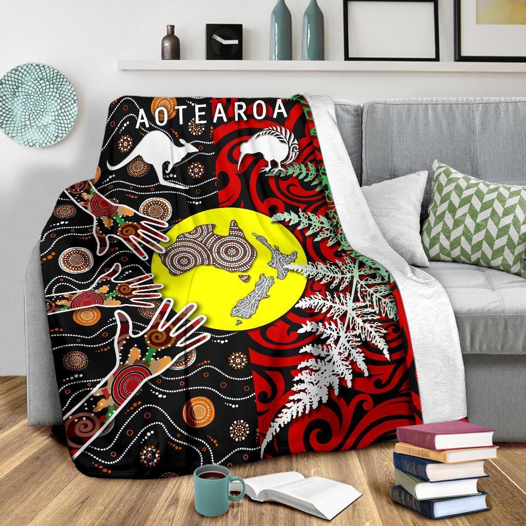 New Zealand Australia Premium Blanket - Maori Aboriginal - Polynesian Pride