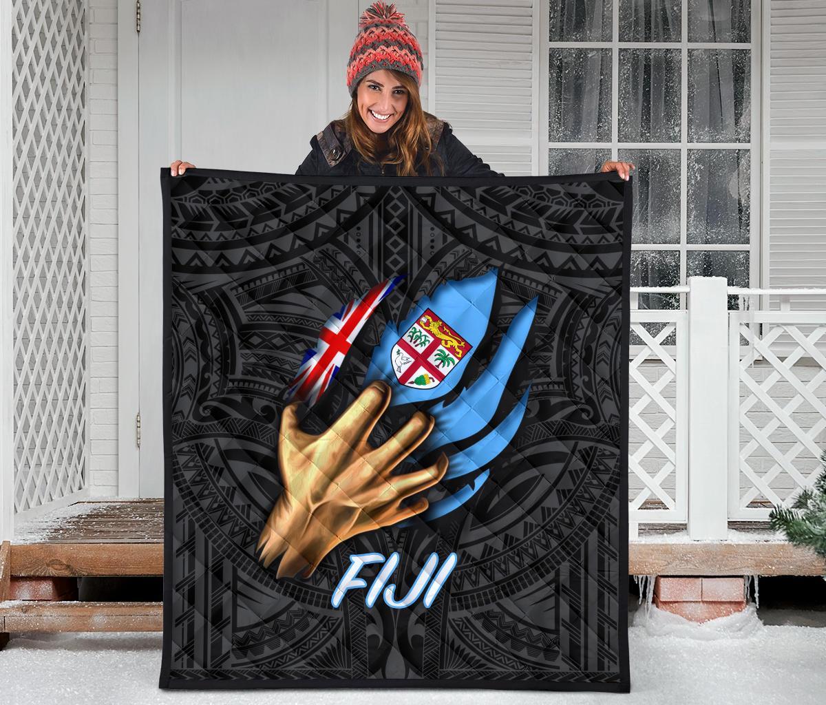 Fiji Premium Quilt - Fiji In Me (Black) - Polynesian Pride