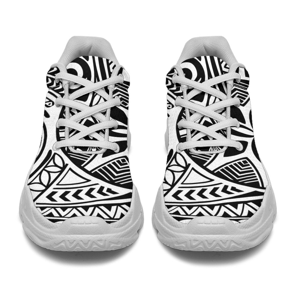 Polynesian Hawaiian Style Tribal Tattoo White Chunky Sneakers - Polynesian Pride