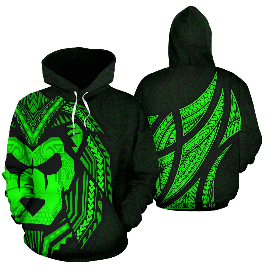 Sua Lions Pride Polynesian Warrior Hoodie Green Color Unisex Green - Polynesian Pride