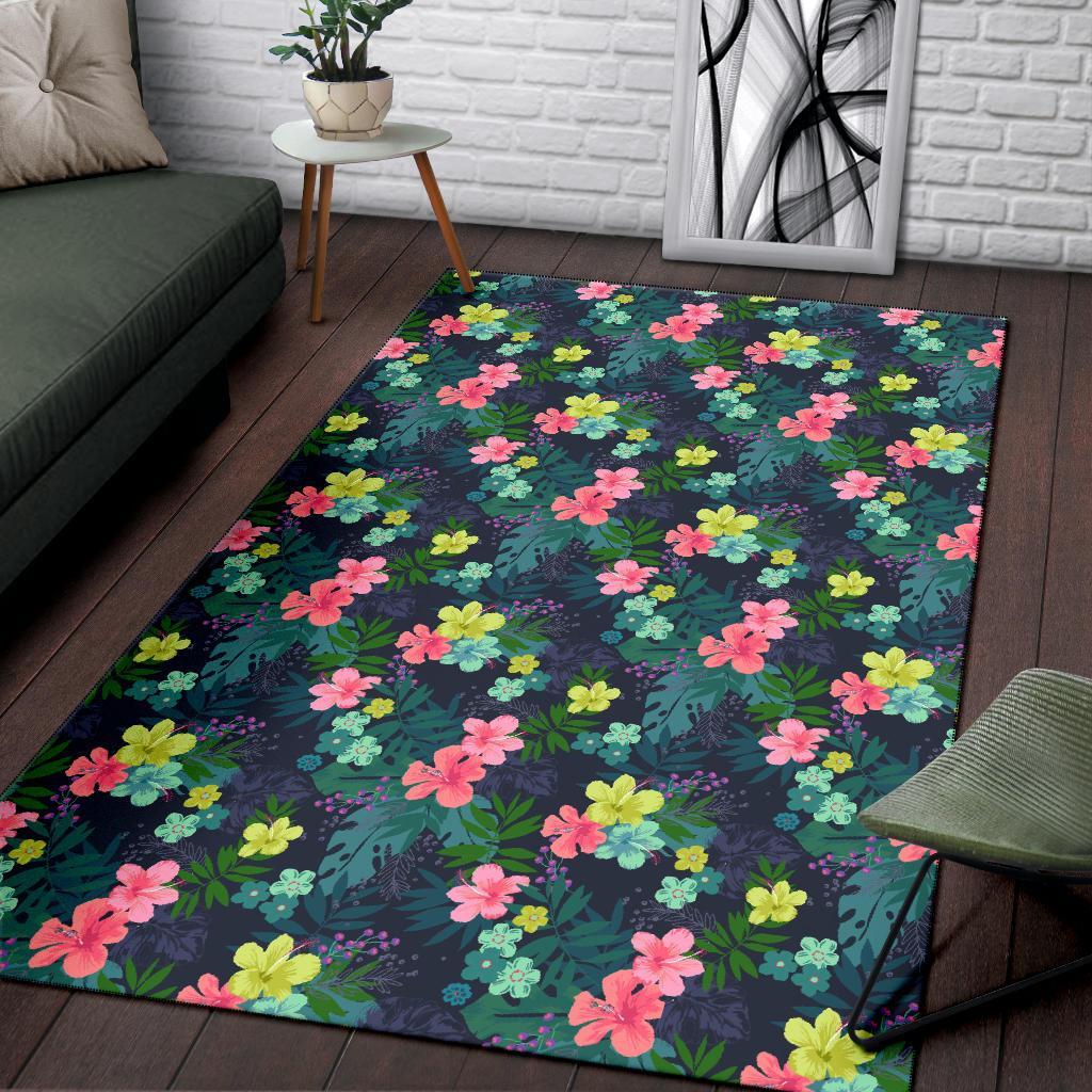 Tropical Hibiscus Rug - Polynesian Pride