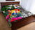 Tonga Quilt Bed Set White - Turtle Plumeria Banana Leaf - Polynesian Pride