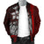 Chuuk Micronesian Men's Bomber Jackets Red - Turtle With Hook - Polynesian Pride